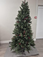 Floralsilk Parkland Fir Christmas Tree 7ft Pre Lit w 500 LED Lights New -CP 