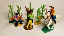 Timpo or Similar . Job Lot Inc Cowboy tied to tree stump - Original Vtg (ref28)