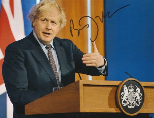 Boris johnson hand signed 8x6 - hand,