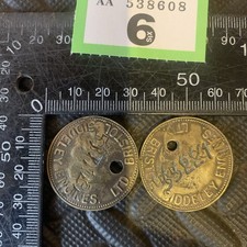 2x Rare Brass Token  Bristol Siddeley engine Ltd -Factory Control Tool Lot 06