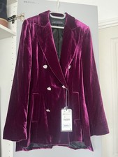Zara BNWT Woman Plum Velvet
