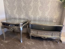 Grey Silver Mirrored 3 Piece