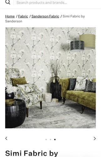Sanderson simi fabric grey - fabric,