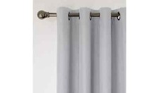 Home Essentials Plain Blackout Eyelet Curtains - Dove Grey 66 x 72 inch