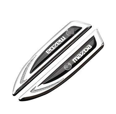 2pcs chrome mazda logo - chrome,