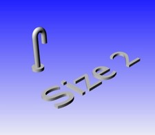 Model Boat Fitting - Swan / Goose Neck Vent ( Curved ) Style 1 Size 2 Pack of 10