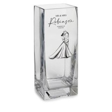 Personalised Wedding Or Anniversary Flower Vase Gift Present With Couple GV-10