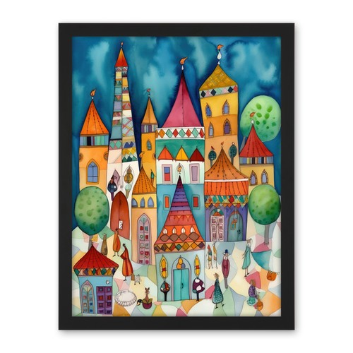 Town market square - square, afternoon