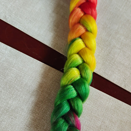 Multicolour wool fibre roving - multicolour,