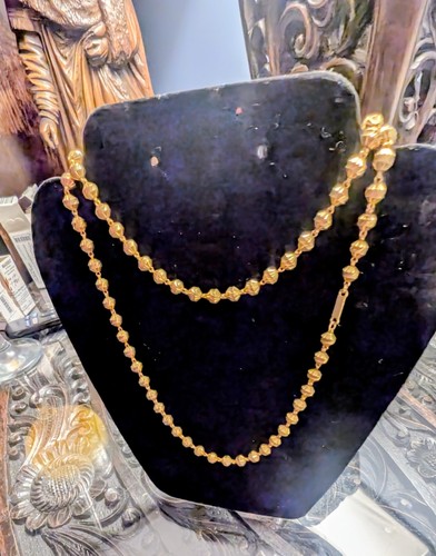 Gold made bead necklace - 22,