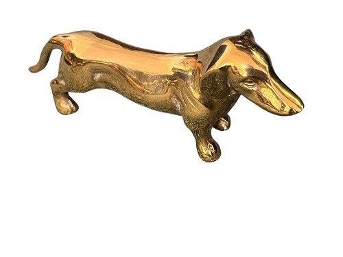 Vintage brass dachshund - brass,