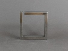 Brushed steel stem vase