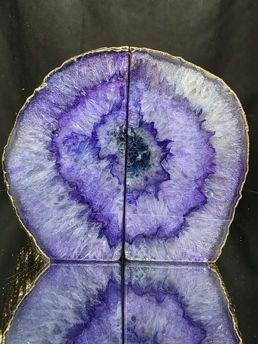 Purple agate 24ct - purple, edge