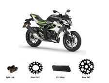 Kawasaki Z125 2019 - 2024 Chain and Sprocket Set BLACK Heavy Duty