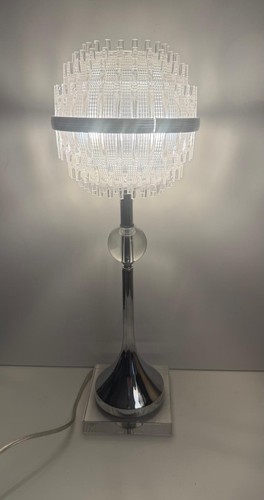Art deco chrome table lamp - ,