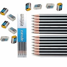  HB Pencils Rubber Eraser and