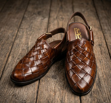 Men's Brown Leather Peshawari