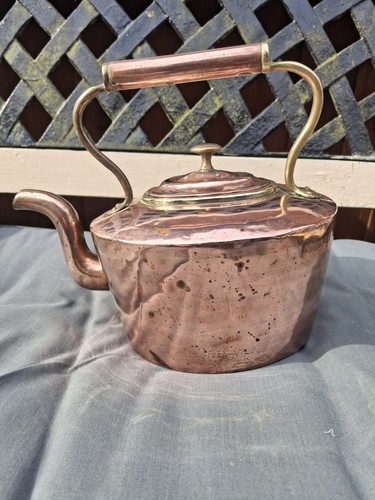 Antique vintage copper kettle - copper,