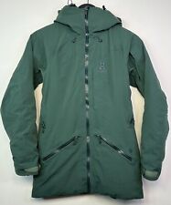 HAGLOFS NIVA INSULATED PARKA Green Jacket Women's Size S Hooded Waterproof