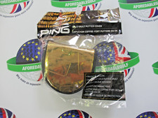 NEW PING LIMITED EDITION GOLD VAULT MAGNETIC CLOSURE MALLET PUTTER HEAD COVER