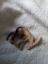 Vintage Scottish Stag Hand Carved Horn Brooch Kilt Pin 