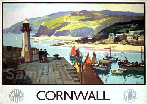 Vintage cornwall gwr travel - vintage, a3