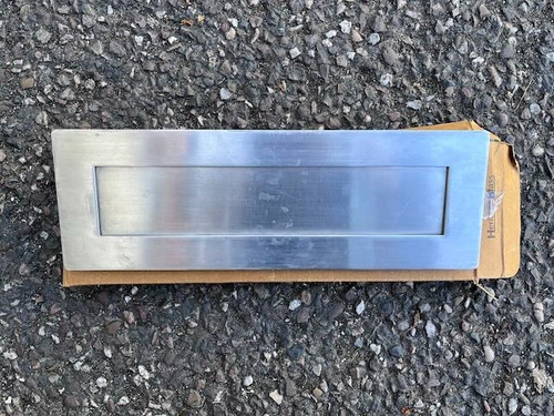 Brushed steel letter - , plate
