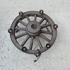 Cast Horn Design Large Wagon Wheel Chandelier