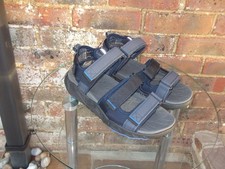 Marks & Spencers M&S mens blue 3 strap synthetic sandals  shoes size 9 EU 43