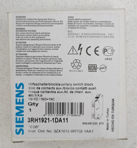 Siemens auxilary switch - auxilary,