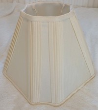 Large ivory  pleated lampshade
