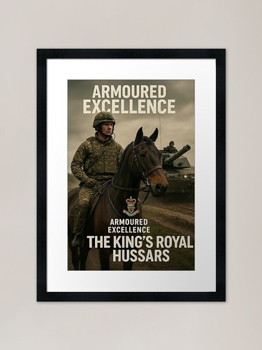 The kings royal hussars - kings, framed