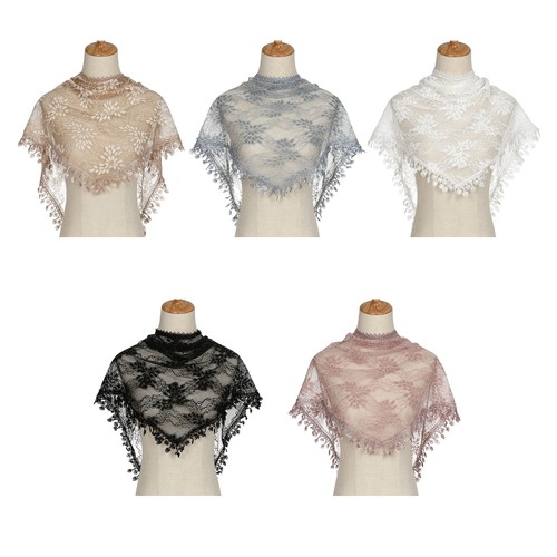 Lace fringe scarf - lace, for