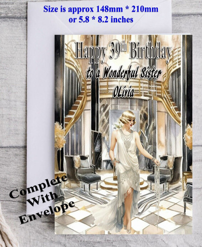 Personalised birthday card art - personalised,