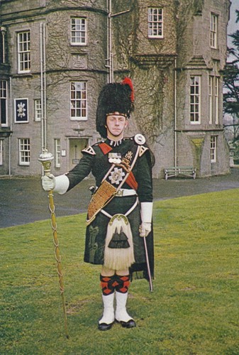 Postcard drum major - major, first