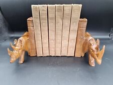 Vintage wooden rhino bookends Besmo product Kenya
