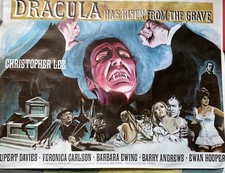 Dracula Has Risen From The Grave 1968 Hammer Horror UK Quad Poster 30”x40” Rare