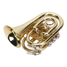 1-Pocket Trumpet Bb Key Pocket Trumpet Kit With 7C Mouthpiece For Performance