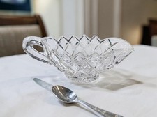 Vintage pressed glass sauce