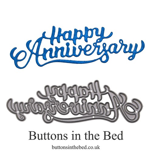 Happy anniversary script metal - anniversary,