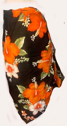 Black tropical sarong with - black,