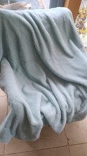Cozee Home Double Layered Pale Aqua Throw 180cmx 160cm Used