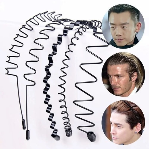 Black metal sports hairband - sports,