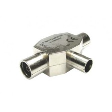 2 Way COAX Coaxial T Splitter
