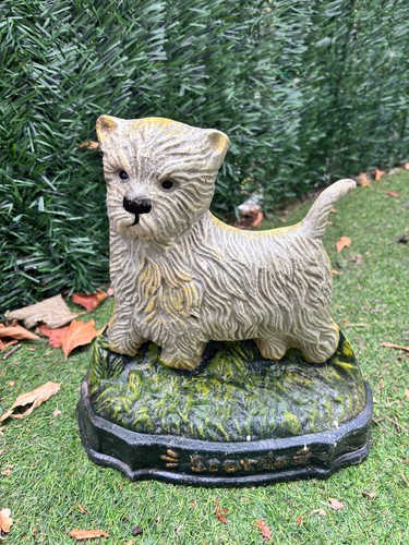 Cast iron scottie - dog, door