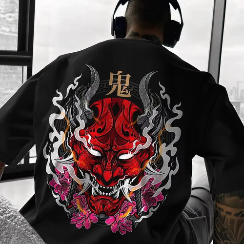 Demon oni mask graphic - oni,