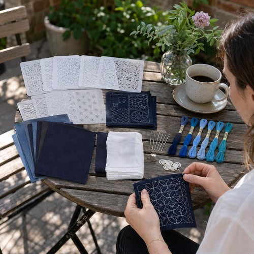 Sashiko stencil kit 45pcs - kit,