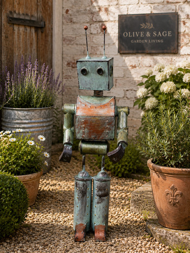 Metal robot milo - metal, “milo”