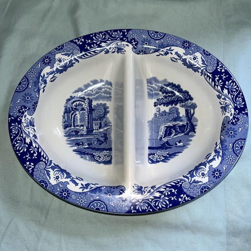 Spode italian blue - blue, divided