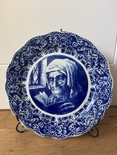Large Vintage  Blue Delft Boch